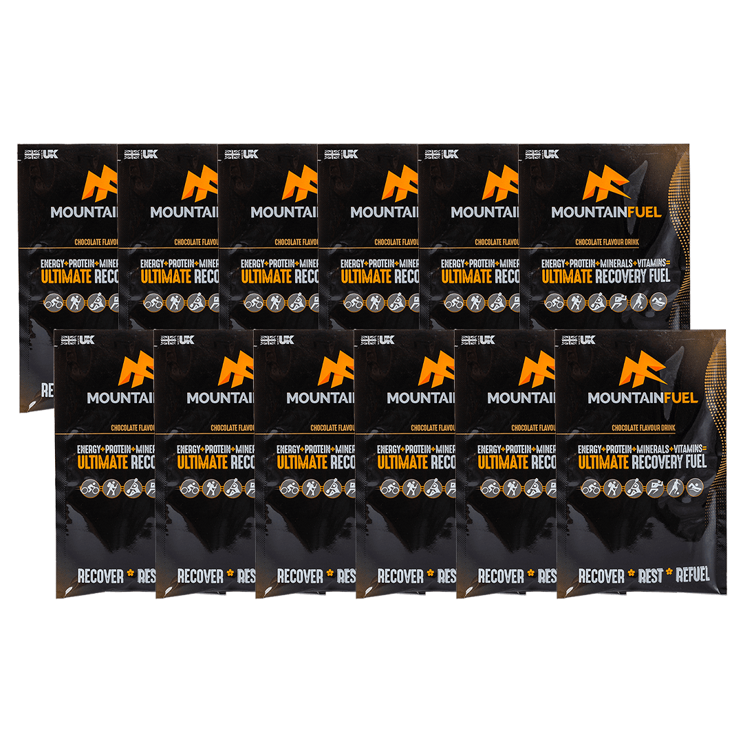 Mountain Fuel Protein Drink Pack of 12 / Chocolate Ultimate Recovery Fuel XMiles