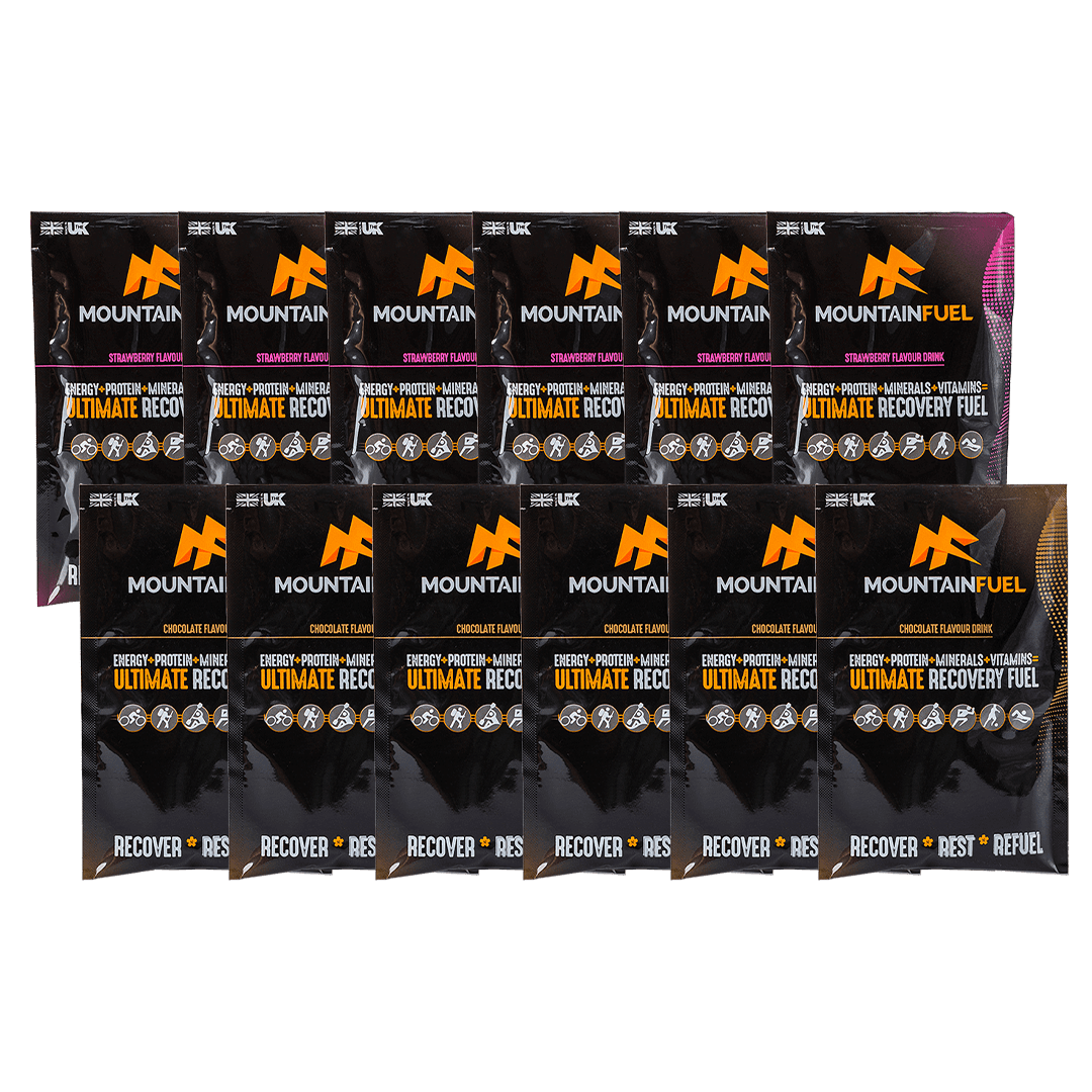 Mountain Fuel Protein Drink Pack of 12 / Mixed Ultimate Recovery Fuel XMiles