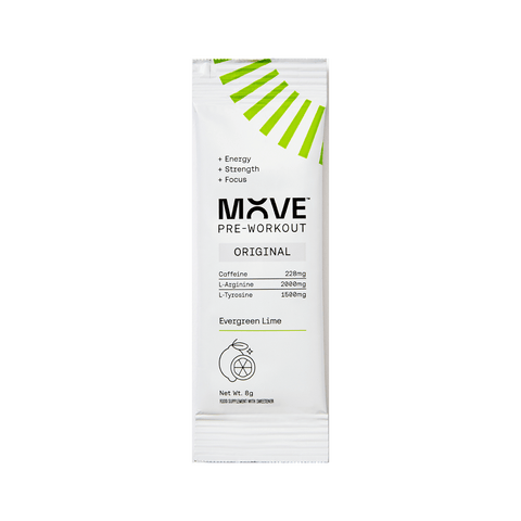 MOVE Pre-Workout Single Serve / Evergreen Lime Strength Formula XMiles