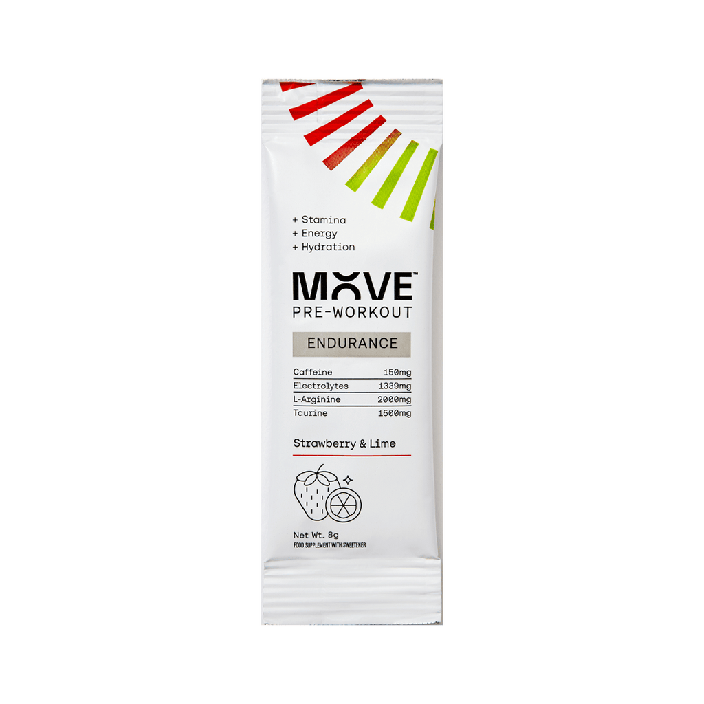 MOVE Pre-Workout Single Serve / Strawberry & Lime Endurance Formula XMiles
