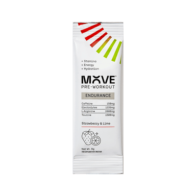 MOVE Pre-Workout Single Serve / Strawberry & Lime Endurance Formula XMiles