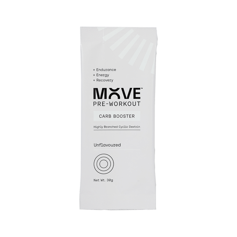 MOVE Pre-Workout Single Serve / Unflavoured Carb Booster XMiles