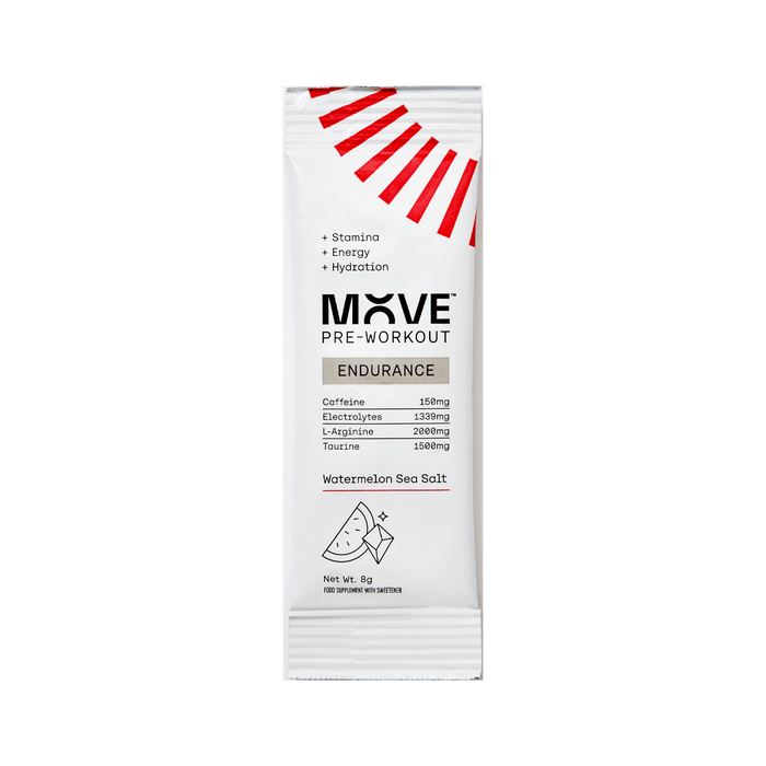 MOVE Pre-Workout Single Serve / Watermelon Sea Salt Endurance Formula XMiles