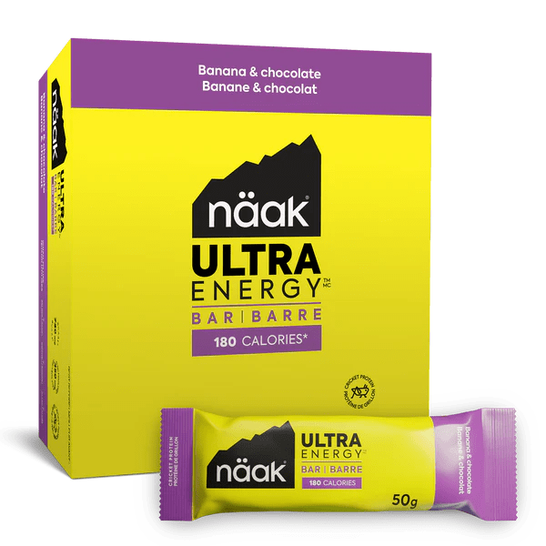 Näak Energy Bars Box of 12 / Banana & Chocolate Ultra Energy Bar XMiles