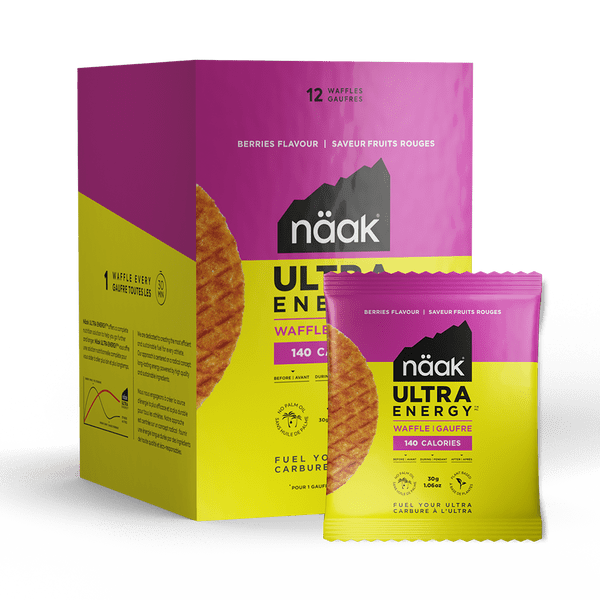 Näak Energy Bars Box of 12 / Berries Ultra Energy Waffles XMiles