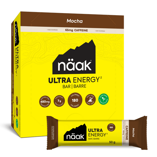 Näak Energy Bars Box of 12 / Mocha Ultra Energy Caffeine Bars XMiles