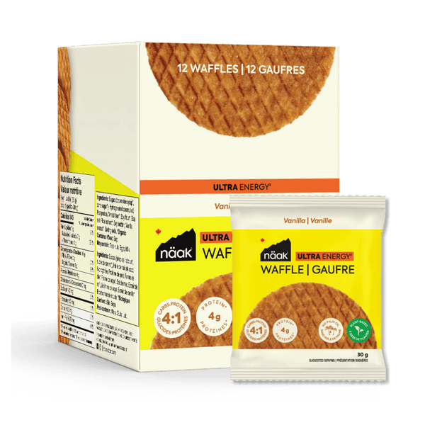 Näak Energy Bars Box of 12 / Vanilla Ultra Energy Waffles XMiles