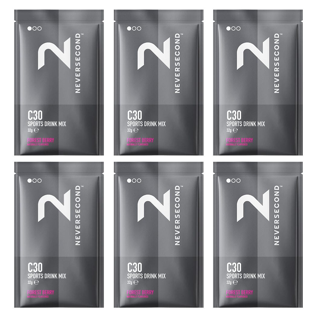 Neversecond Energy Drink Pack of 6 / Forest Berry C30 Sports Drink Mix XMiles