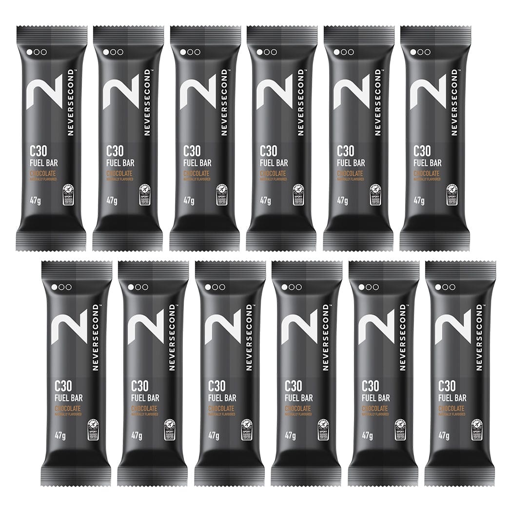 Neversecond Gels Pack of 12 / Chocolate C30 Fuel Bar XMiles
