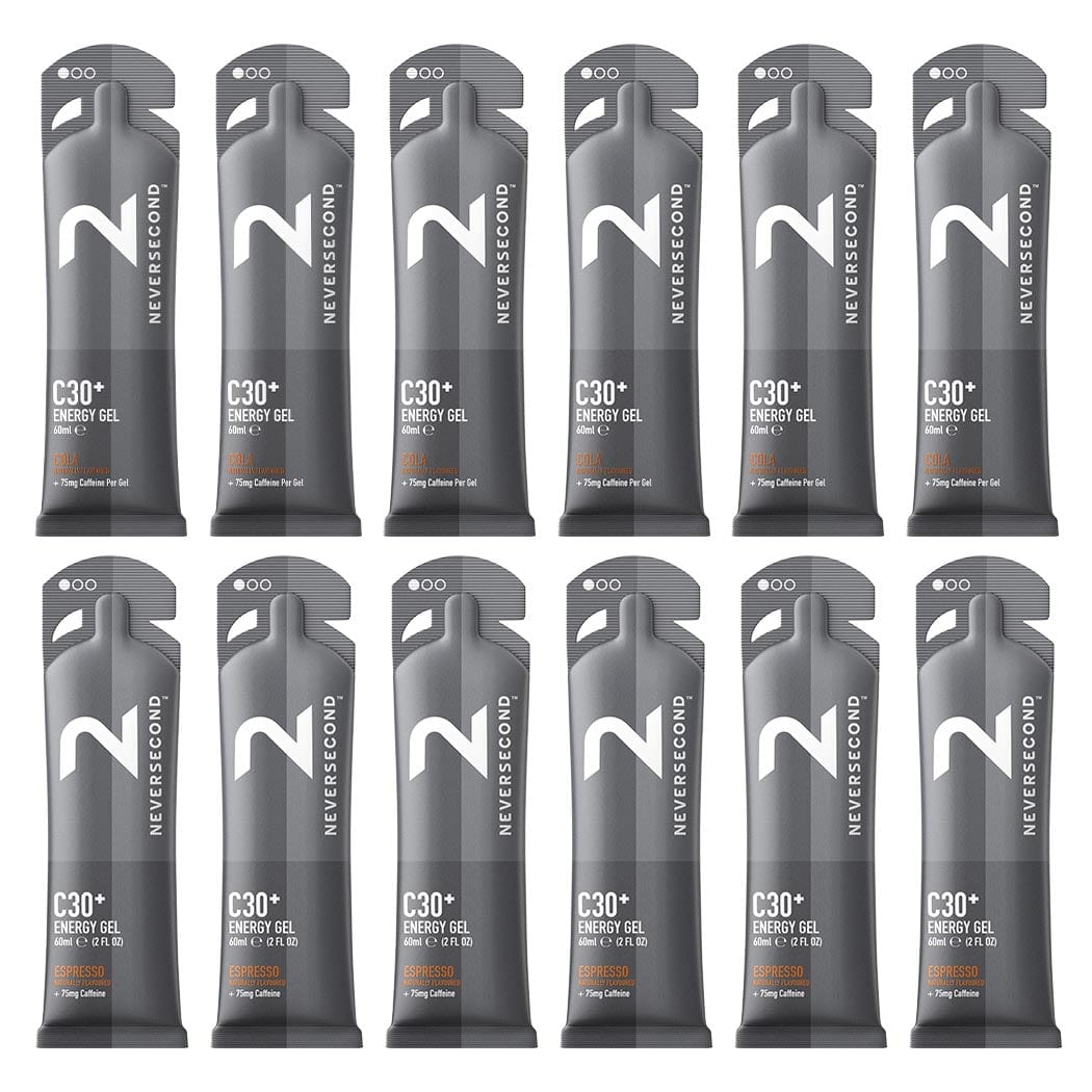 Neversecond Gels Pack of 12 / Mixed C30+ Energy Gel XMiles
