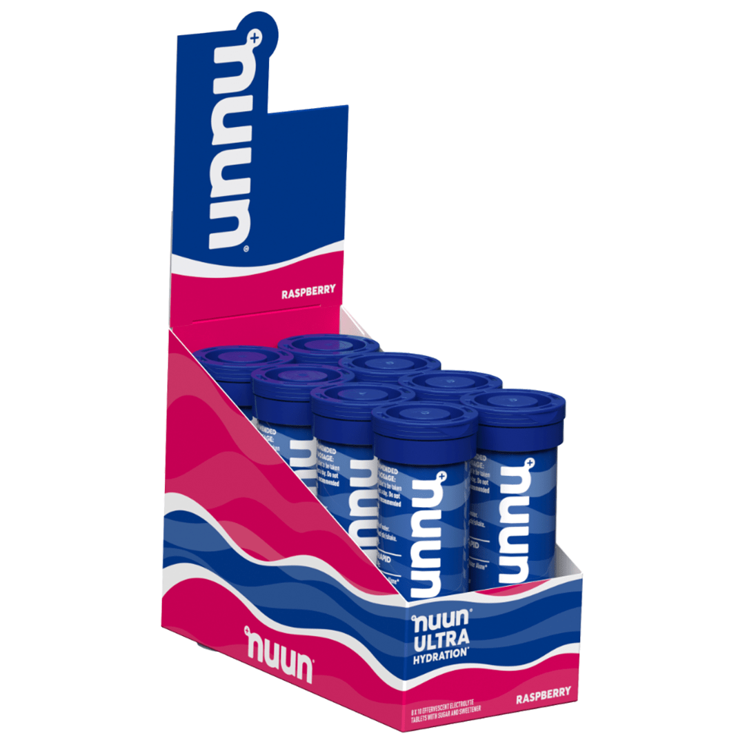 Nuun Electrolyte Drinks Box of 8 Tubes / Raspberry Nuun Ultra XMiles
