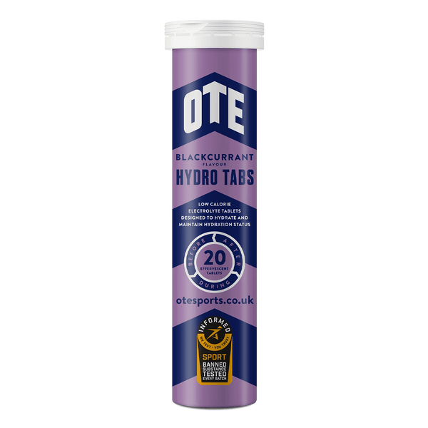 OTE Electrolyte Drinks 20 Serving Tube / Blackcurrant OTE Hydro Tabs XMiles