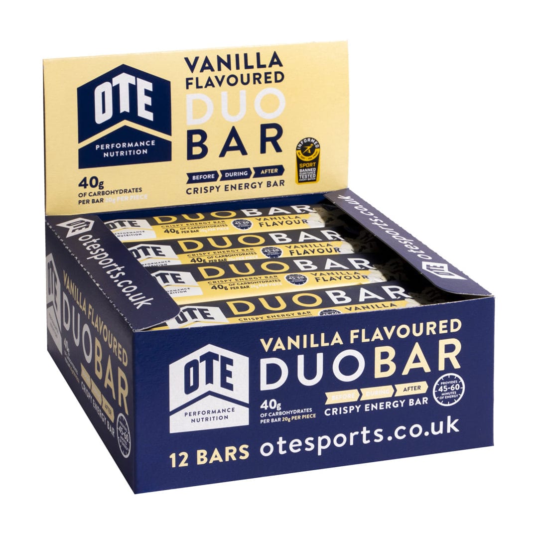 OTE Energy Bars Box of 12 / Vanilla OTE Duo Bar (65g) XMiles