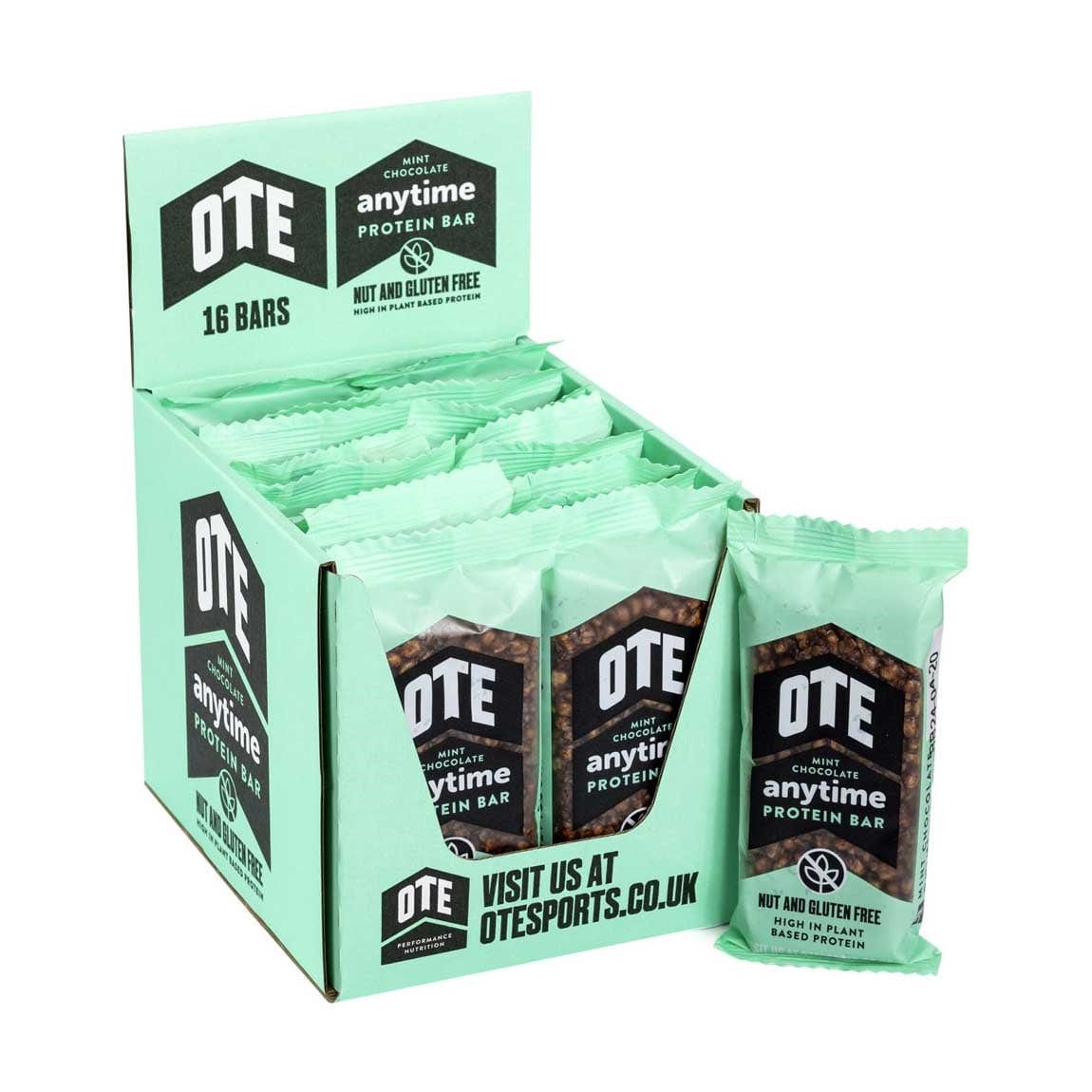 OTE Energy Bars Box of 16 / Mint Chocolate Anytime Protein Bar XMiles