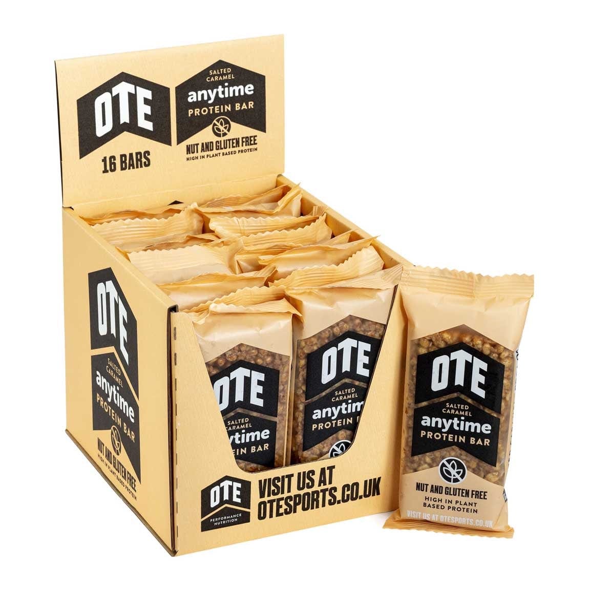 OTE Energy Bars Box of 16 / Salted Caramel Anytime Protein Bar XMiles
