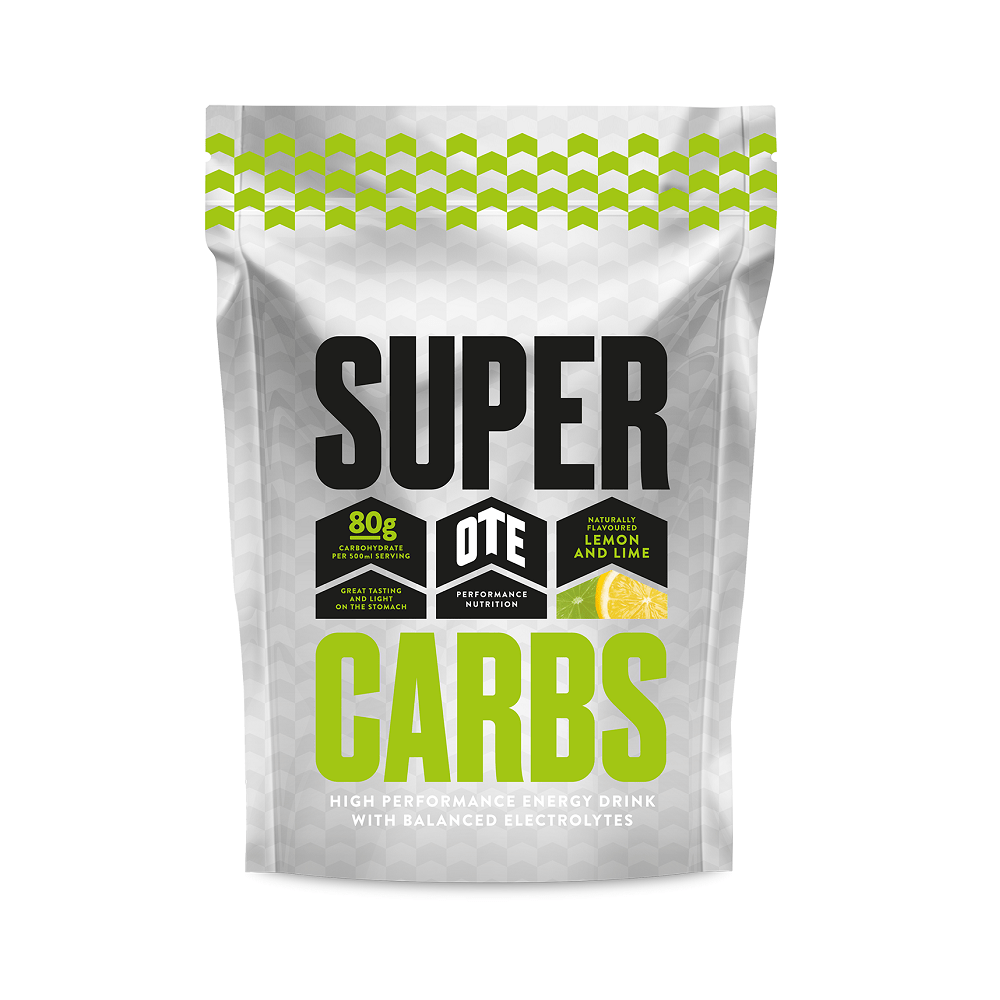 OTE Energy Drink 10 Serving Pouch (850g) / Lemon & Lime Super Carbs Performance Energy Drink Sachet (85g) XMiles