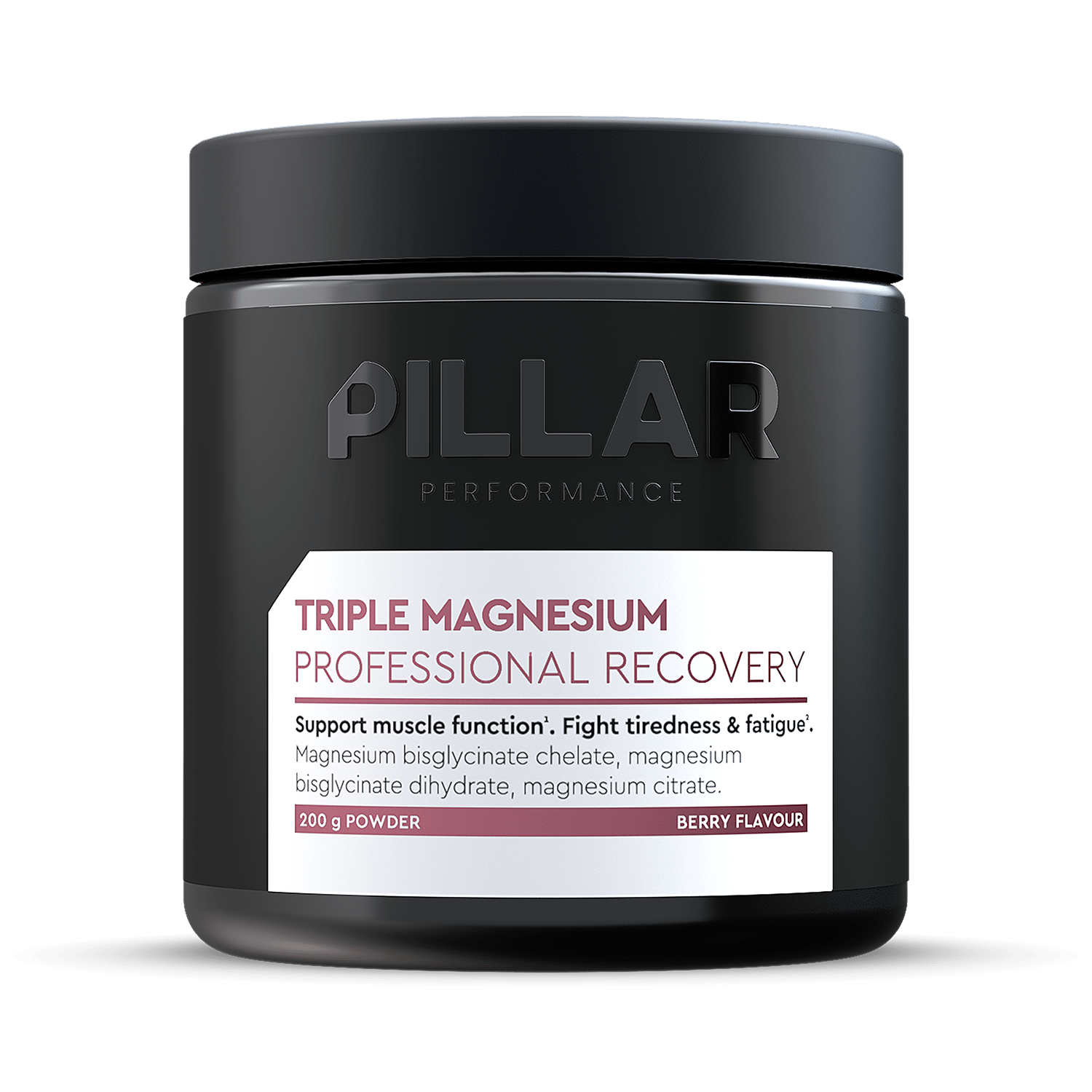 PILLAR Supplement 40 Serve Jar (200g) / Berry Triple Magnesium (200g) XMiles