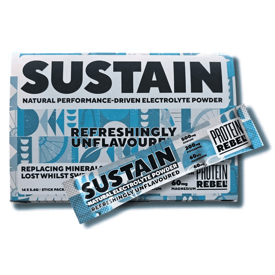 Protein Rebel Electrolyte Drinks Box of 14 / Unflavoured Sustain Electrolytes XMiles