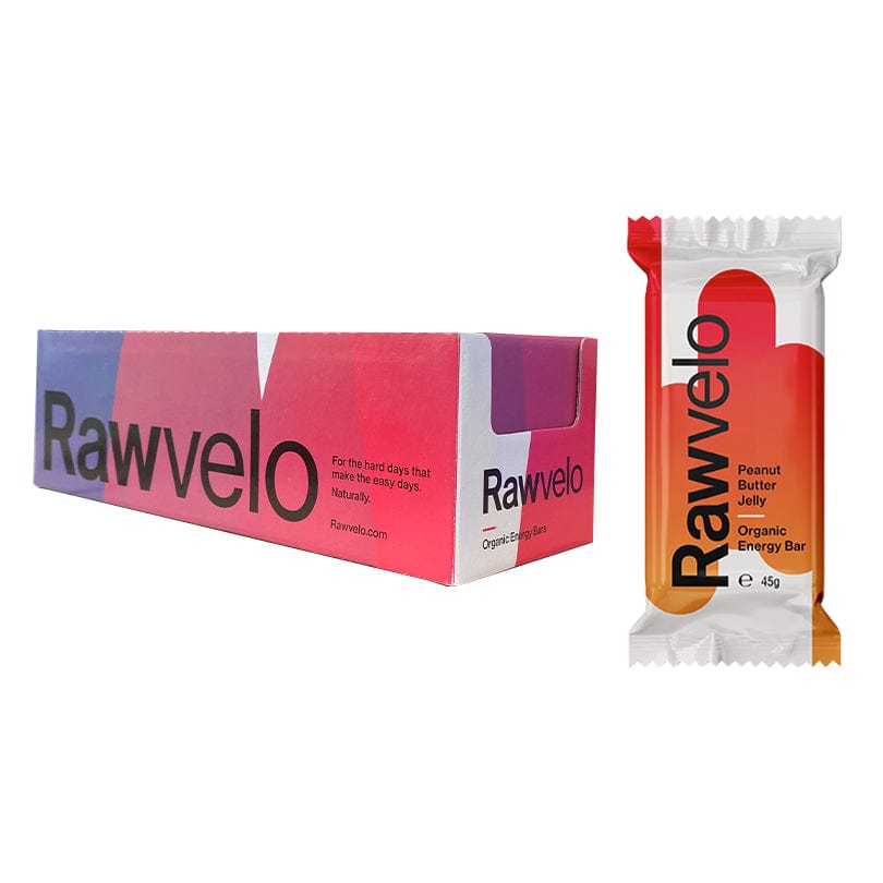 Rawvelo Energy Bars Box of 20 / Peanut Butter Jelly Organic Energy Bar XMiles
