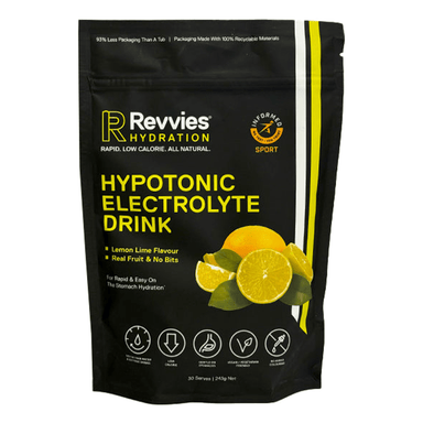 Revvies Electrolyte Drinks 30 Serving Pouch (240g) / Lemon Lime Hypotonic Electrolyte Drink XMiles