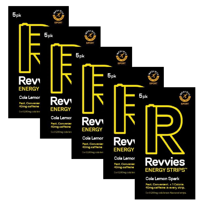 Revvies Supplement Pack of 5 / Cola Lemon Spark Revvies Energy Strips XMiles