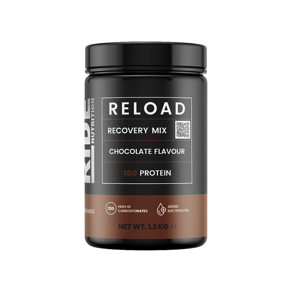 RIDE Nutrition Protein Drink 20 Serving Tub (1.2kg) / Chocolate Reload Recovery Mix XMiles