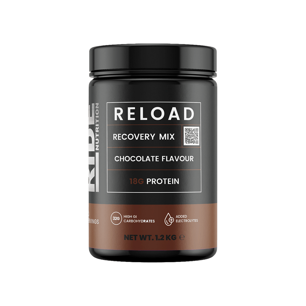 RIDE Nutrition Protein Drink 20 Serving Tub (1.2kg) / Chocolate Reload Recovery Mix XMiles