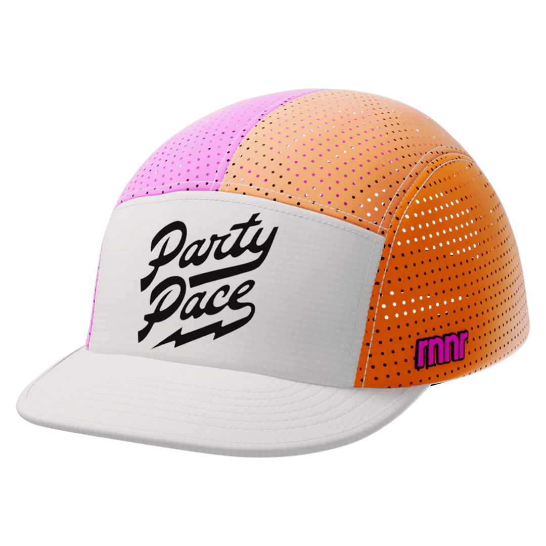rnnr Headwear Pink Party Pace (White Block) Distance Hat XMiles