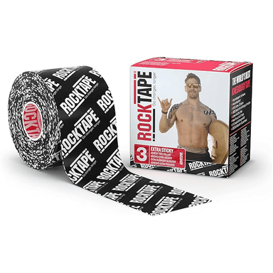 RockTape Tape Black \ Logo RockTape Extra-Sticky Kinesiology Tape (5cm x 5m) XMiles