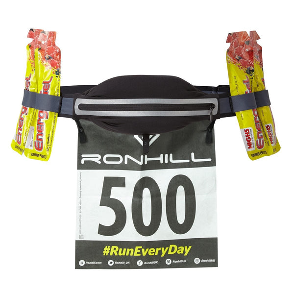 Ronhill Belt Charcoal/Black Marathon Waist Belt XMiles