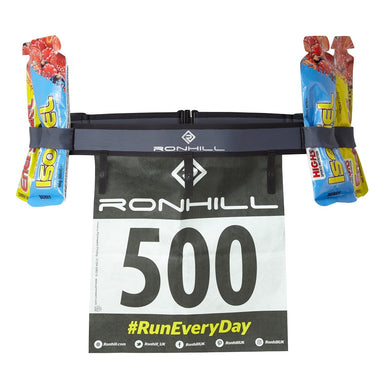Ronhill Belt Charcoal/Black Race Number Belt XMiles