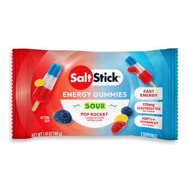 SaltStick Chews Single Serve / Sour Pop Rocket Energy Gummies XMiles