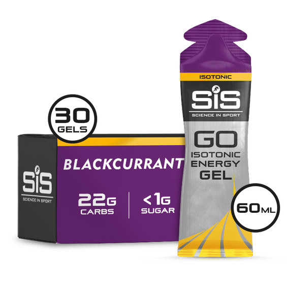 SiS Gels Box of 30 / Blackcurrant GO Isotonic Energy Gel XMiles