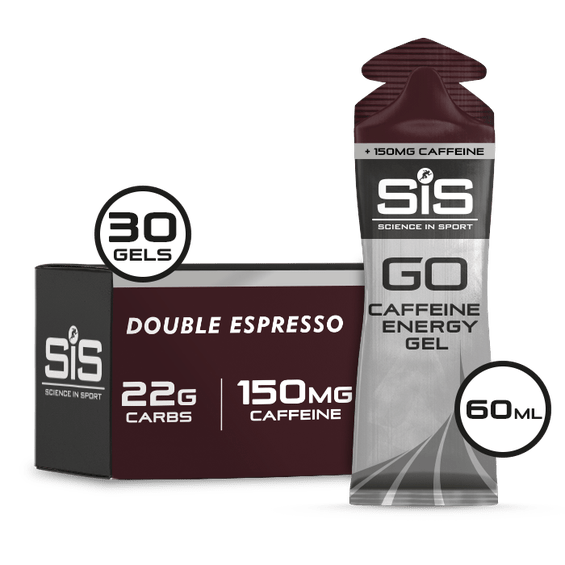 SiS Gels Box of 30 / Double Espresso GO Energy + Caffeine Gel XMiles