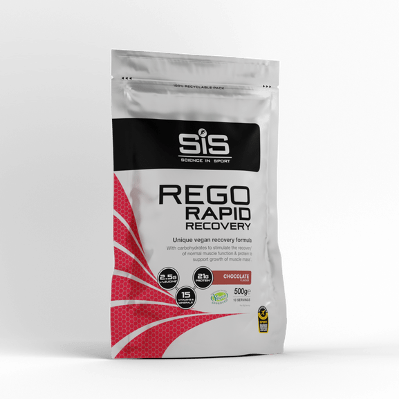 SiS Protein Drink 10 Serving Pouch (500g) / Chocolate REGO Rapid Recovery XMiles