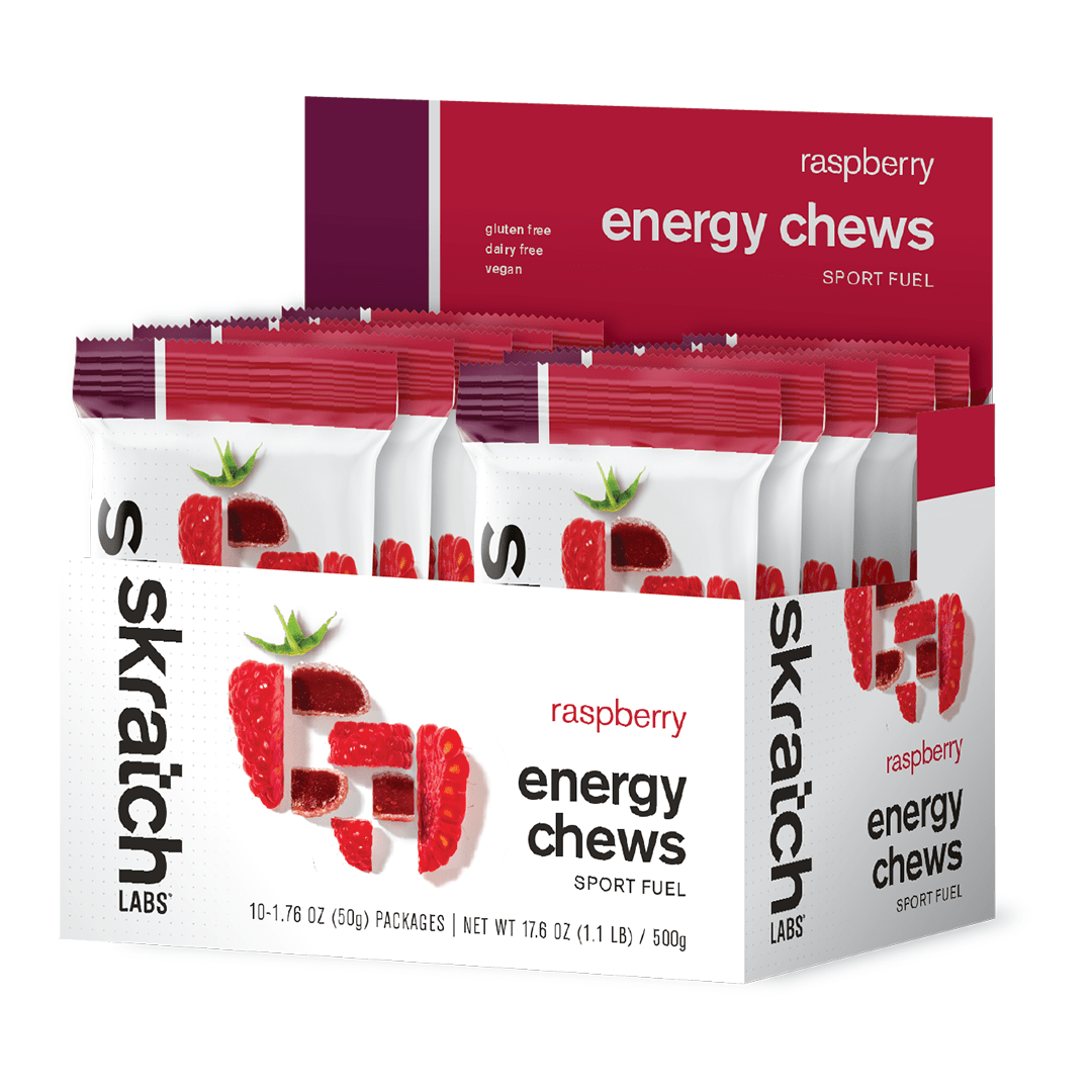 Skratch Labs Chews Box of 10 / Raspberry Skratch Labs Sport Energy Chews XMiles