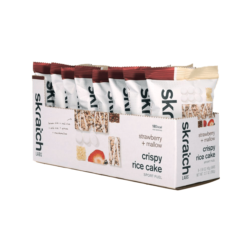 Skratch Labs Energy Bars Box of 8 / Strawberries & Mallow Skratch Labs Sport Crispy Rice Cake XMiles