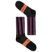 Soar Socks M / Black/Purple Stripe Crew Sock XMiles