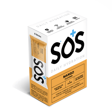 SOS Electrolyte Drinks Box of 8 / Mango SOS Daily Hydrate XMiles