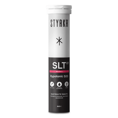 STYRKR Electrolyte Drinks 12 Serving Tube / Mild Berry SLT07 Hydration Drink Tablets XMiles