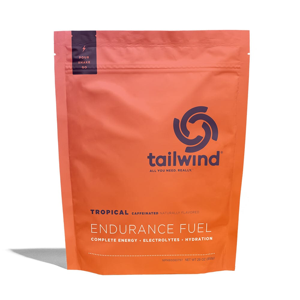 Tailwind Nutrition Energy Drink 50 Serving Pouch (1.35kg) / Tropical (Caffeinated) Tailwind Endurance Fuel XMiles