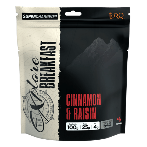 Torq Breakfast Single Serve Pouch / Enriched Cinnamon & Raisins Explore Breakfast XMiles
