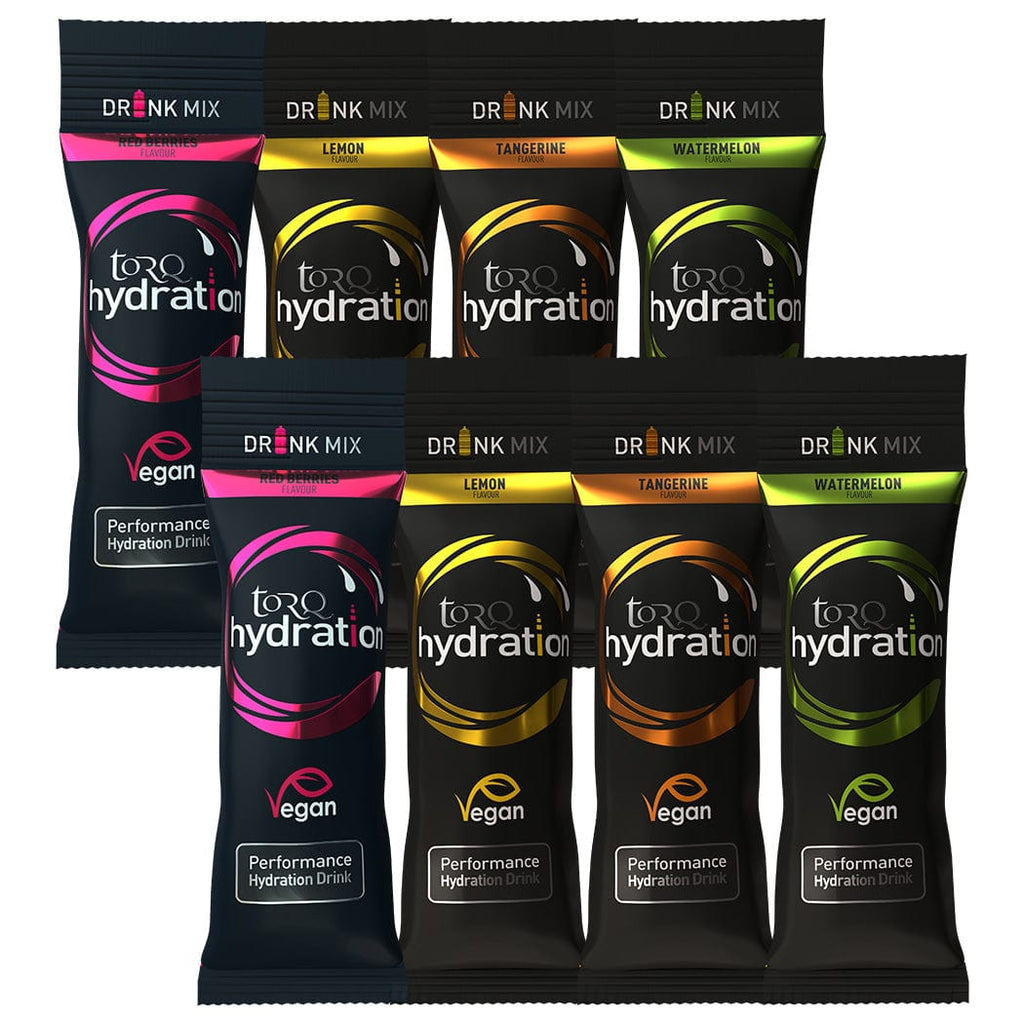 Torq Electrolyte Drinks Pack of 8 Sachets / Mixed TORQ Hydration Drink Powder XMiles