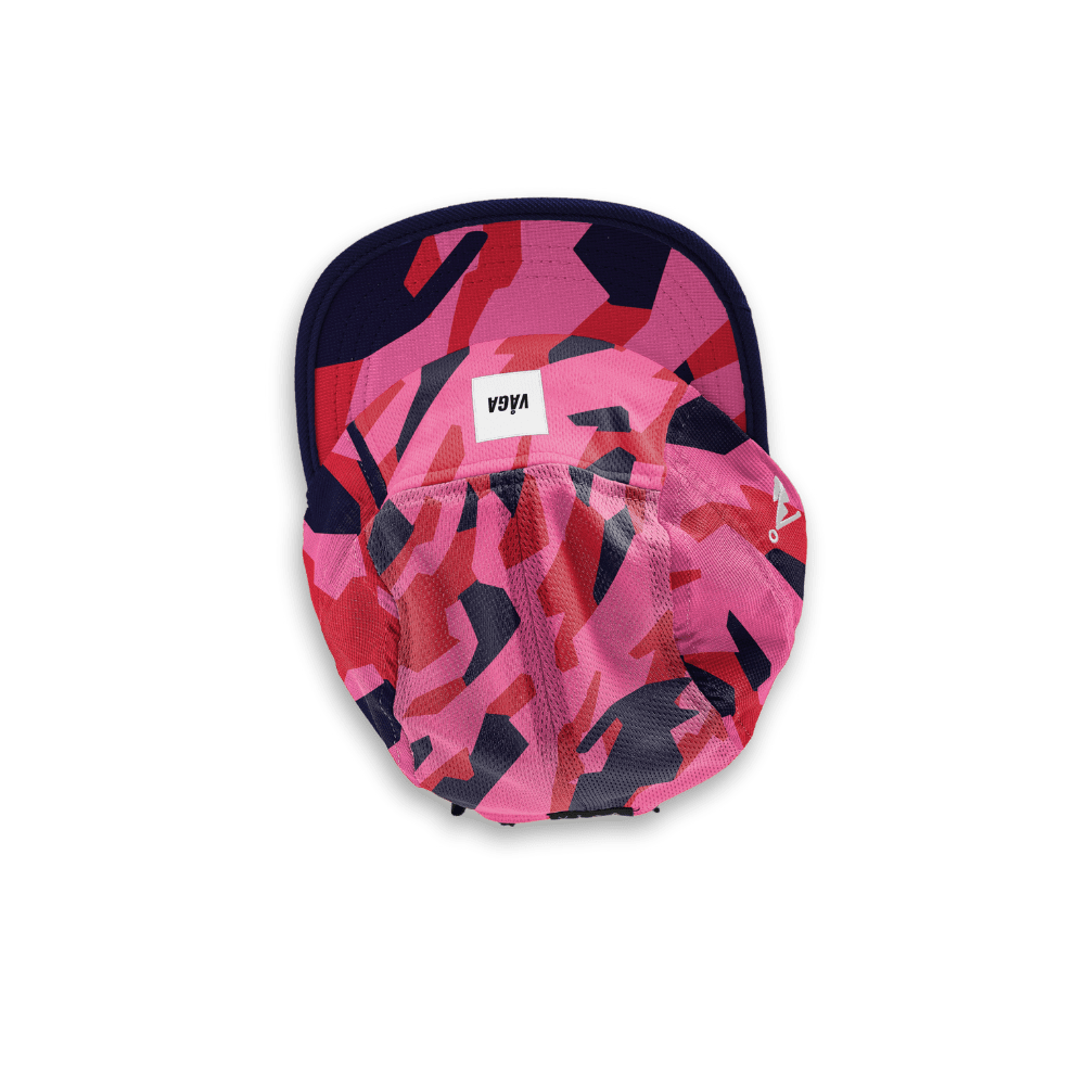 VÅGA Headwear Flame Red / Poster Pink / Navy Patterned Cap XMiles