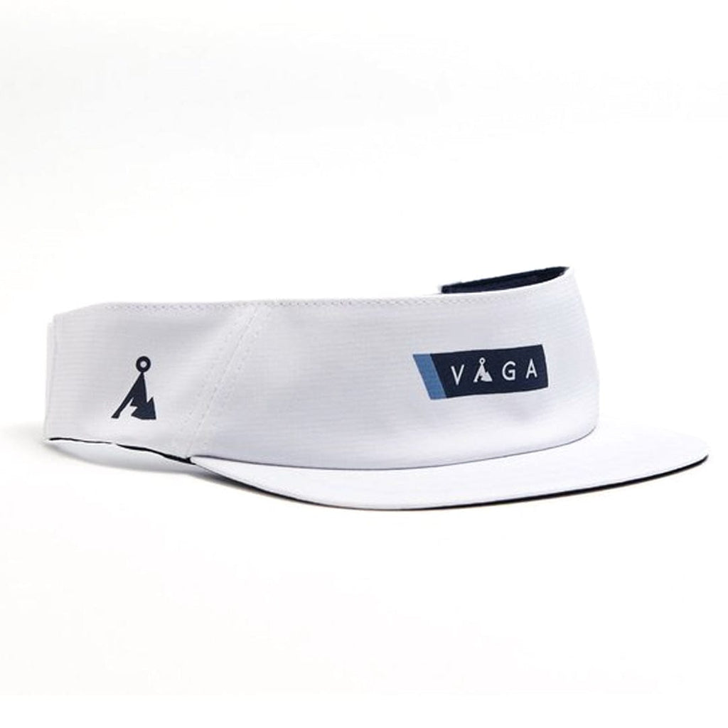 VÅGA Headwear White / Navy Blue Feather Visor XMiles