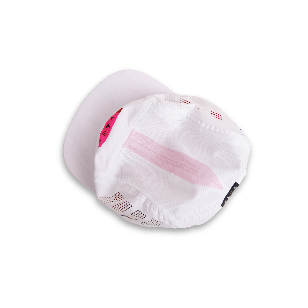 VÅGA Headwear White / Neon Pink / Flame Red Feather Racing Cap XMiles