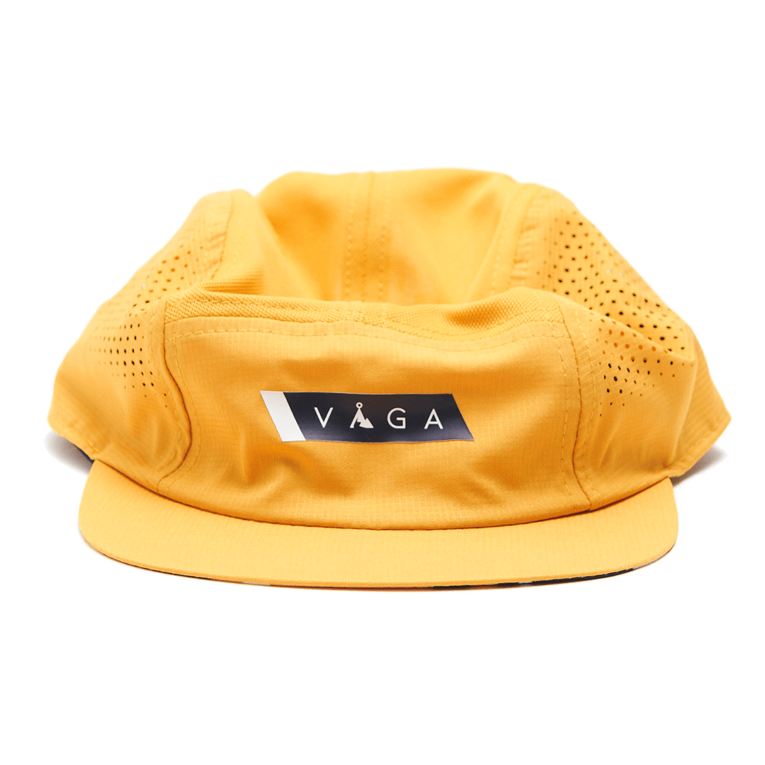 VÅGA Headwear Yellow / Navy Blue Feather Racing Cap XMiles