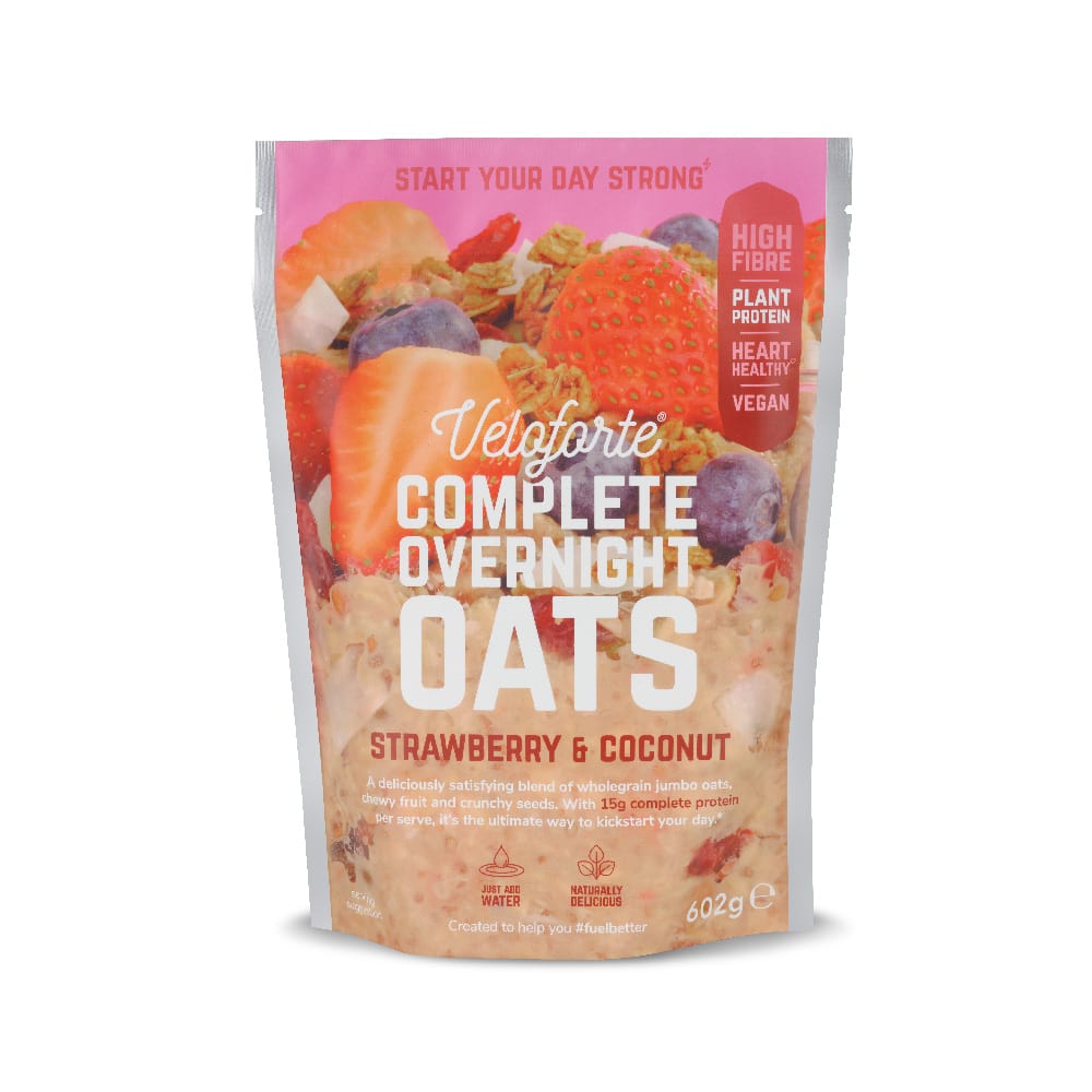 Veloforte Breakfast 7 Serving Pouch (600g) / Strawberry & Coconut Overnight Oats XMiles