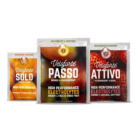 Veloforte Electrolyte Drinks Pack of 3 / Mixed Rehydration Sachets XMiles