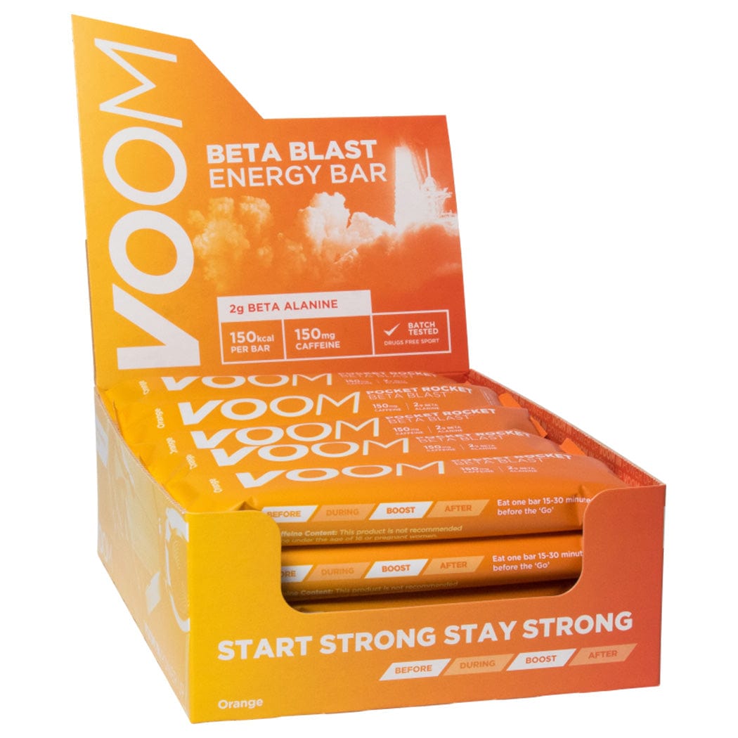 Voom Energy Bars Box of 20 / Beta Blast (Orange) Pocket Rocket XMiles